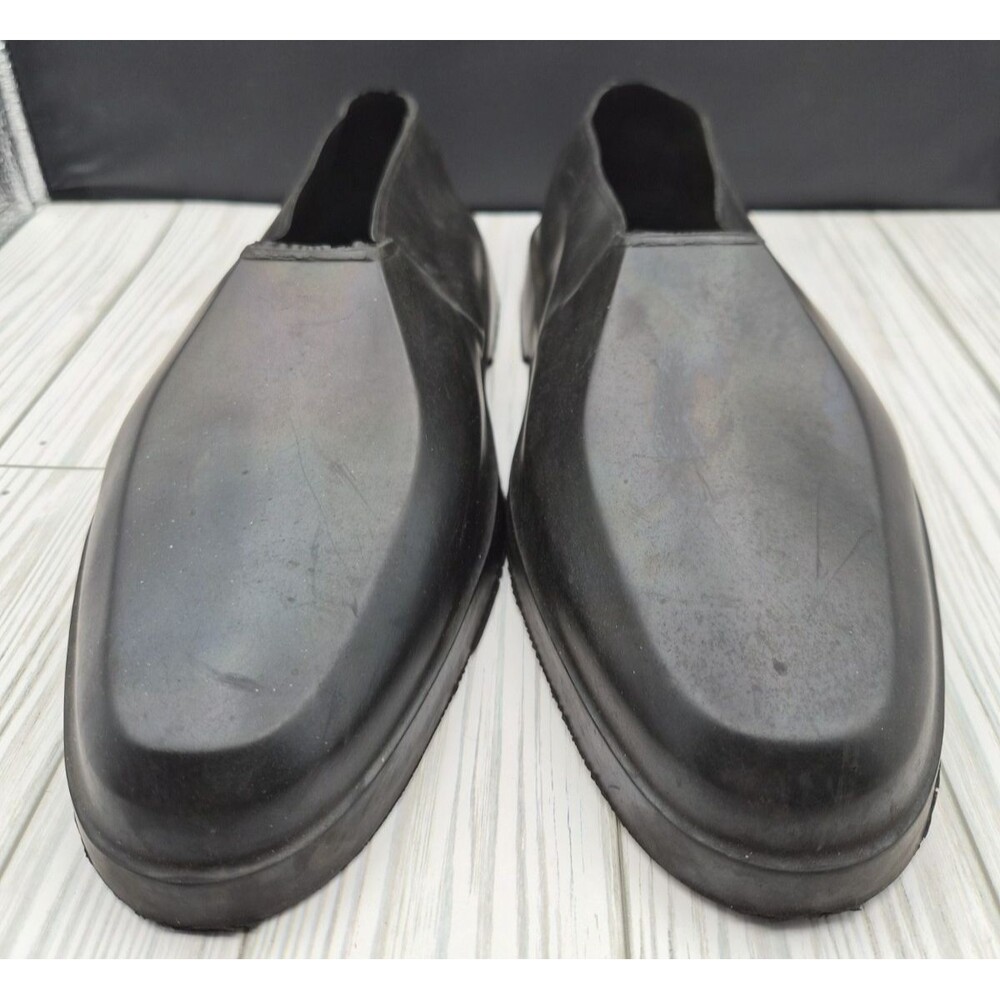 Totes Rubber Overshoes Men’s Large Black Galoshes Waterproof Rain Snow Boots